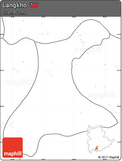 Blank Simple Map of Langkho, no labels