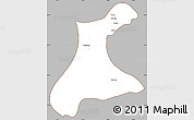 Gray Simple Map of Langkho, cropped outside