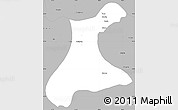 Gray Simple Map of Langkho