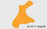 Political Simple Map of Langkho, single color outside