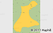 Savanna Style Simple Map of Langkho