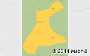 Savanna Style Simple Map of Langkho, single color outside