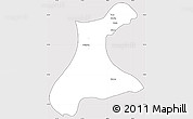 Silver Style Simple Map of Langkho, cropped outside