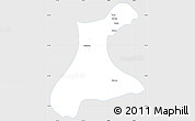 Silver Style Simple Map of Langkho, single color outside