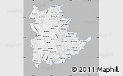 Gray Map of Shan, single color outside