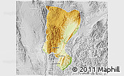 Physical 3D Map of Mawkmai, lighten, desaturated