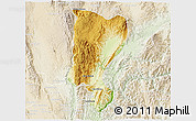 Physical 3D Map of Mawkmai, lighten