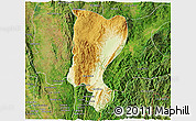 Physical 3D Map of Mawkmai, satellite outside