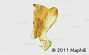 Physical 3D Map of Mawkmai, single color outside