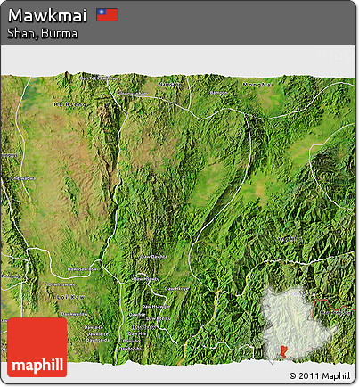 Satellite 3D Map of Mawkmai