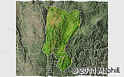Satellite 3D Map of Mawkmai, semi-desaturated