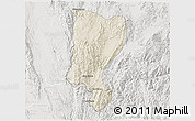 Shaded Relief 3D Map of Mawkmai, lighten, semi-desaturated