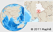 Shaded Relief Location Map of Mawkmai, highlighted parent region