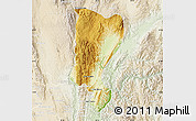 Physical Map of Mawkmai, lighten