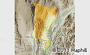 Physical Map of Mawkmai, semi-desaturated