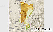 Physical Map of Mawkmai, shaded relief outside