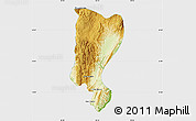Physical Map of Mawkmai, single color outside