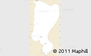 Classic Style Simple Map of Mawkmai, single color outside