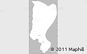 Gray Simple Map of Mawkmai, single color outside