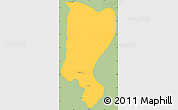 Savanna Style Simple Map of Mawkmai, single color outside