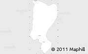 Silver Style Simple Map of Mawkmai, single color outside