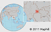 Gray Location Map of Mong Hsat