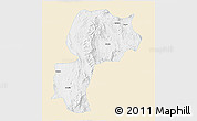 Classic Style 3D Map of Mong Kung, single color outside