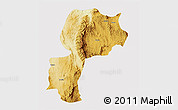Physical 3D Map of Mong Kung, cropped outside