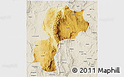 Physical 3D Map of Mong Kung, shaded relief outside