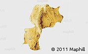 Physical 3D Map of Mong Kung, single color outside
