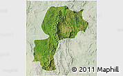 Satellite 3D Map of Mong Kung, lighten