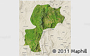 Satellite 3D Map of Mong Kung, shaded relief outside