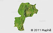Satellite 3D Map of Mong Kung, single color outside