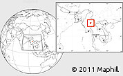Blank Location Map of Mong Kung, within the entire country