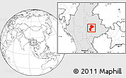 Blank Location Map of Mong Kung, highlighted country