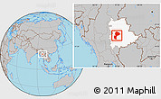 Gray Location Map of Mong Kung, highlighted parent region