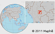 Gray Location Map of Mong Kung