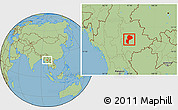 Savanna Style Location Map of Mong Kung