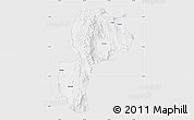 Silver Style Map of Mong Kung, single color outside