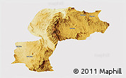 Physical Panoramic Map of Mong Kung, cropped outside
