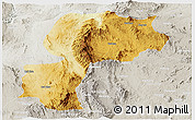 Physical Panoramic Map of Mong Kung, lighten, semi-desaturated