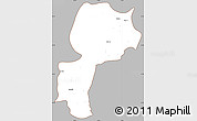 Gray Simple Map of Mong Kung, cropped outside
