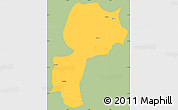 Savanna Style Simple Map of Mong Kung, single color outside