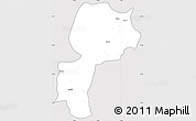 Silver Style Simple Map of Mong Kung, cropped outside