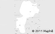 Silver Style Simple Map of Mong Kung