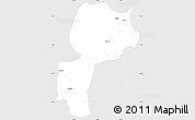 Silver Style Simple Map of Mong Kung, single color outside
