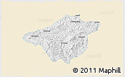 Classic Style 3D Map of Mong Mao, single color outside