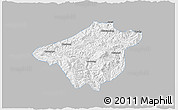 Gray 3D Map of Mong Mao, single color outside