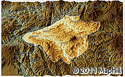 Physical 3D Map of Mong Mao, darken