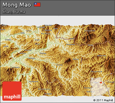 Physical 3D Map of Mong Mao